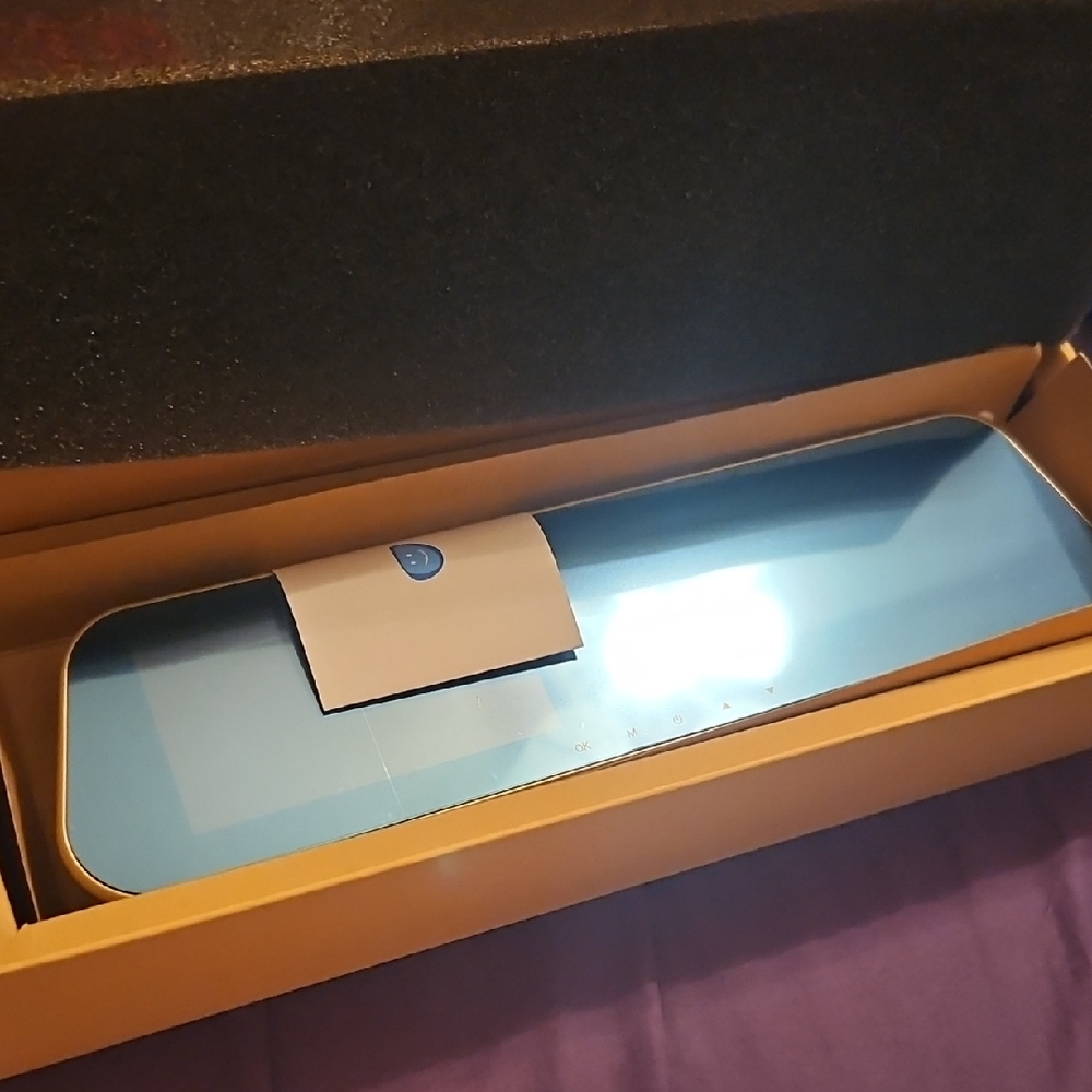 Blue Car Rearview Mirror Dash Cam